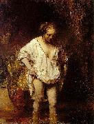 REMBRANDT Harmenszoon van Rijn Bathing woman, modelled by Hendrickje, china oil painting reproduction